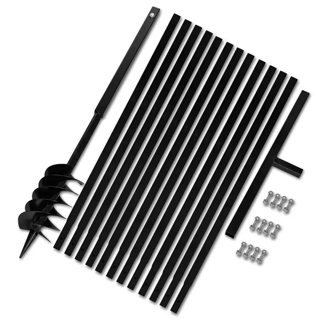 Ground Drill Auger 120mm Soil Aerator with Handle Extension Tubes 13m Steel