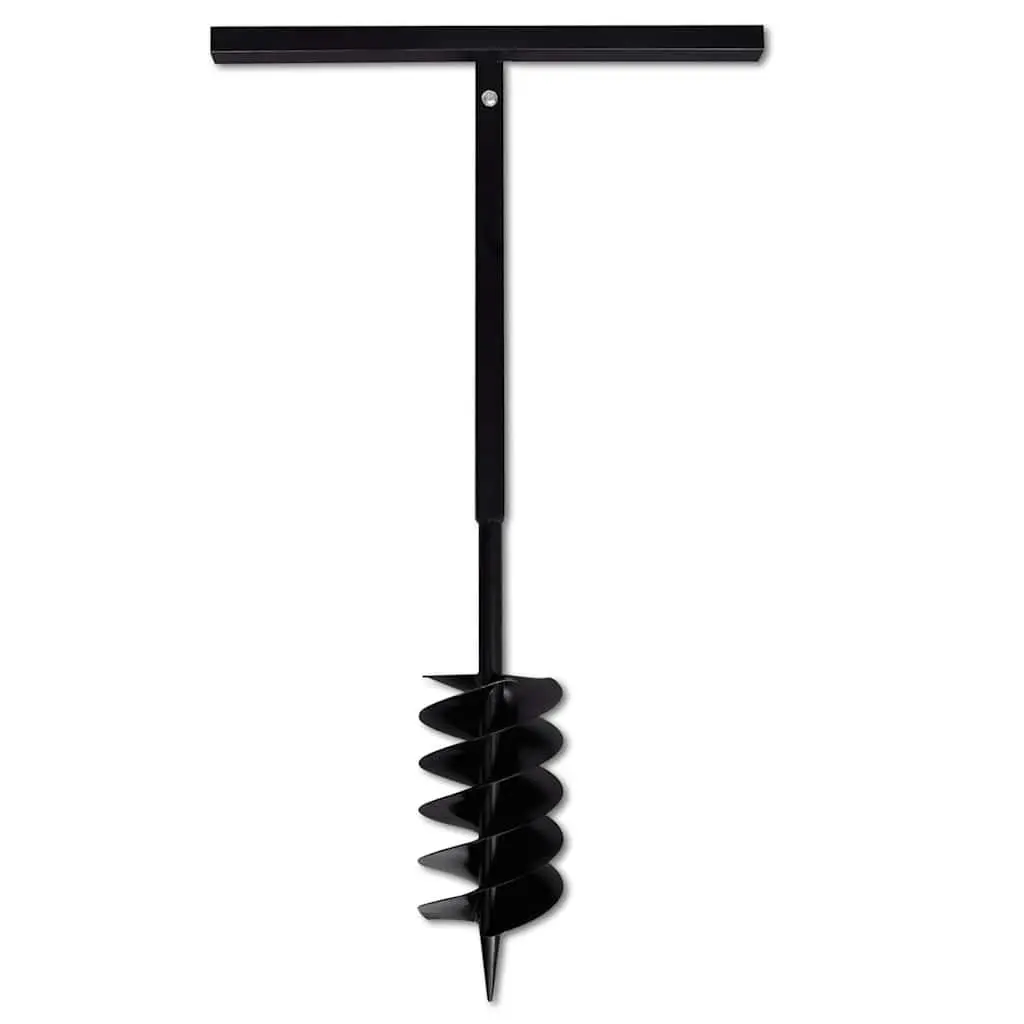 Ground Drill Auger 150mm Soil Aeration 5m Steel with Handle Extension