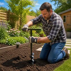 Reliable Ground Drill Auger with Ergonomic Handle