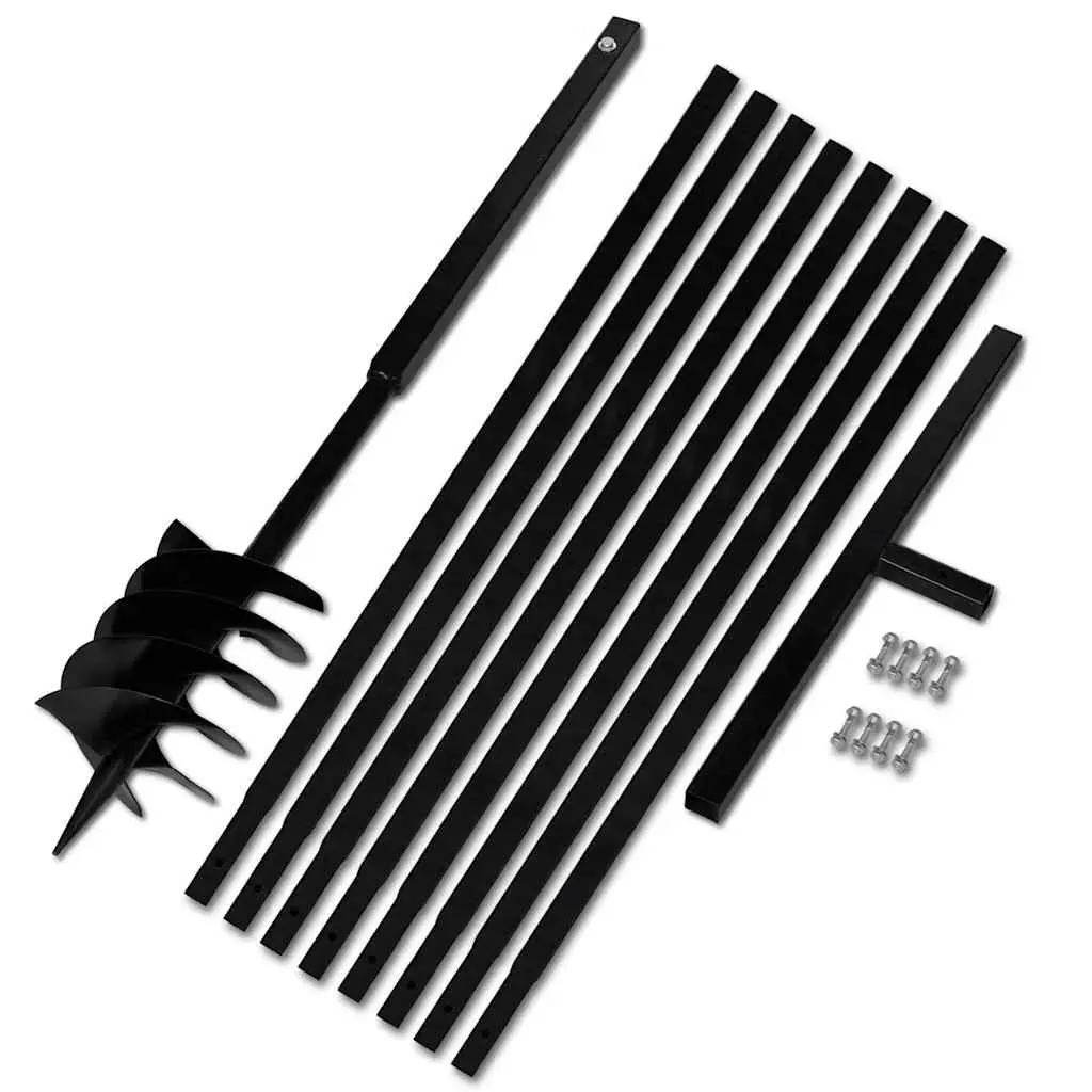 Ground Drill Auger 180mm Soil Aeration 9 Piece Extension Tubes Gardening