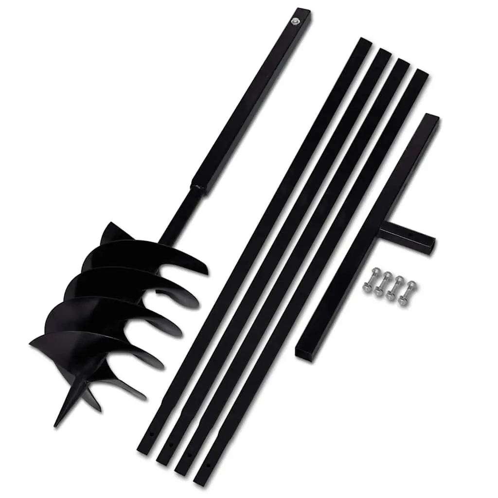 Ground Drill 200mm Soil Aerator with Handle and 5m Extension Tubes Steel