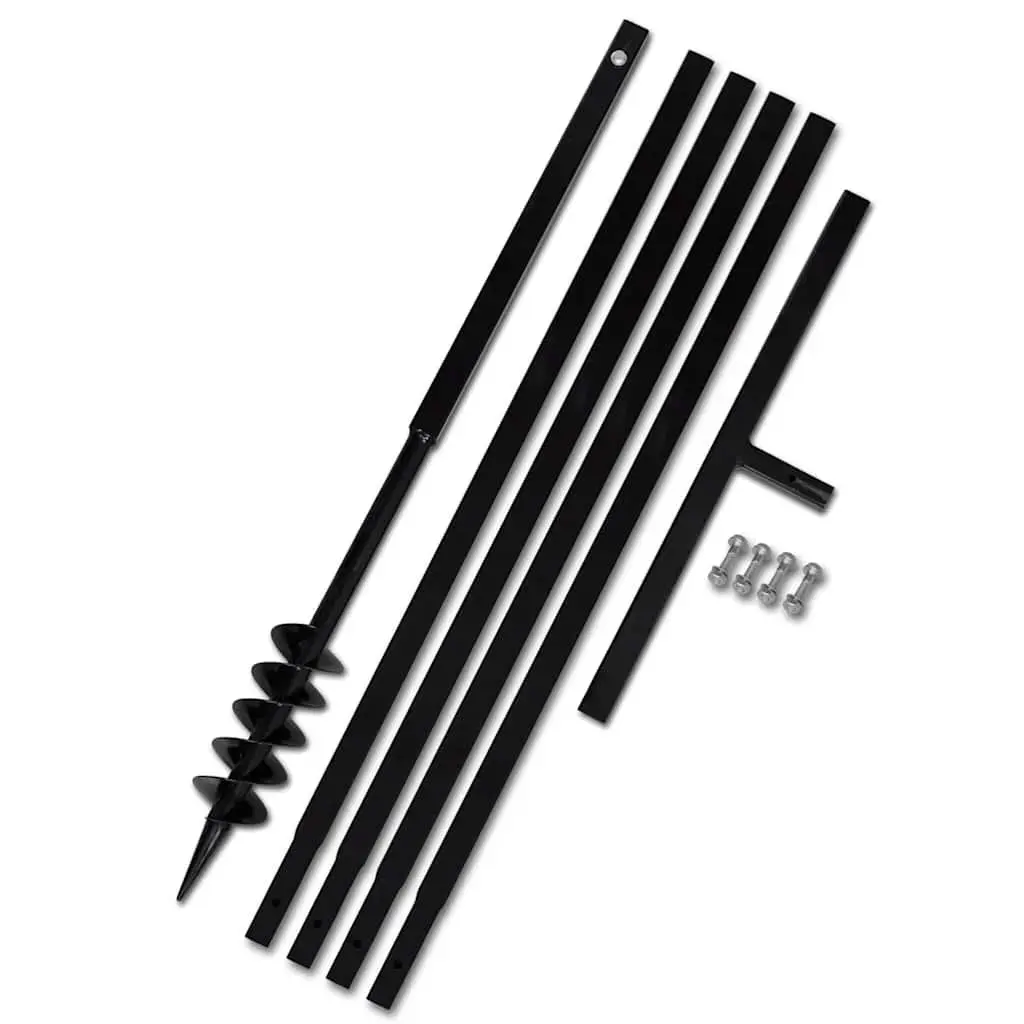 Ground Drill Auger 80mm Gardening Tool with Handle and 5m Extension Tubes