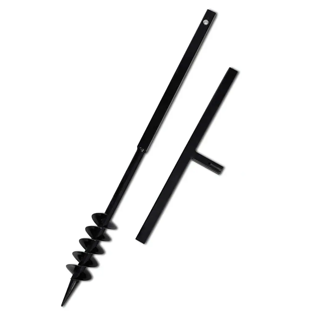 Ground Drill 80mm for Digging Holes Steel with Handle and 9m Extension Tubes