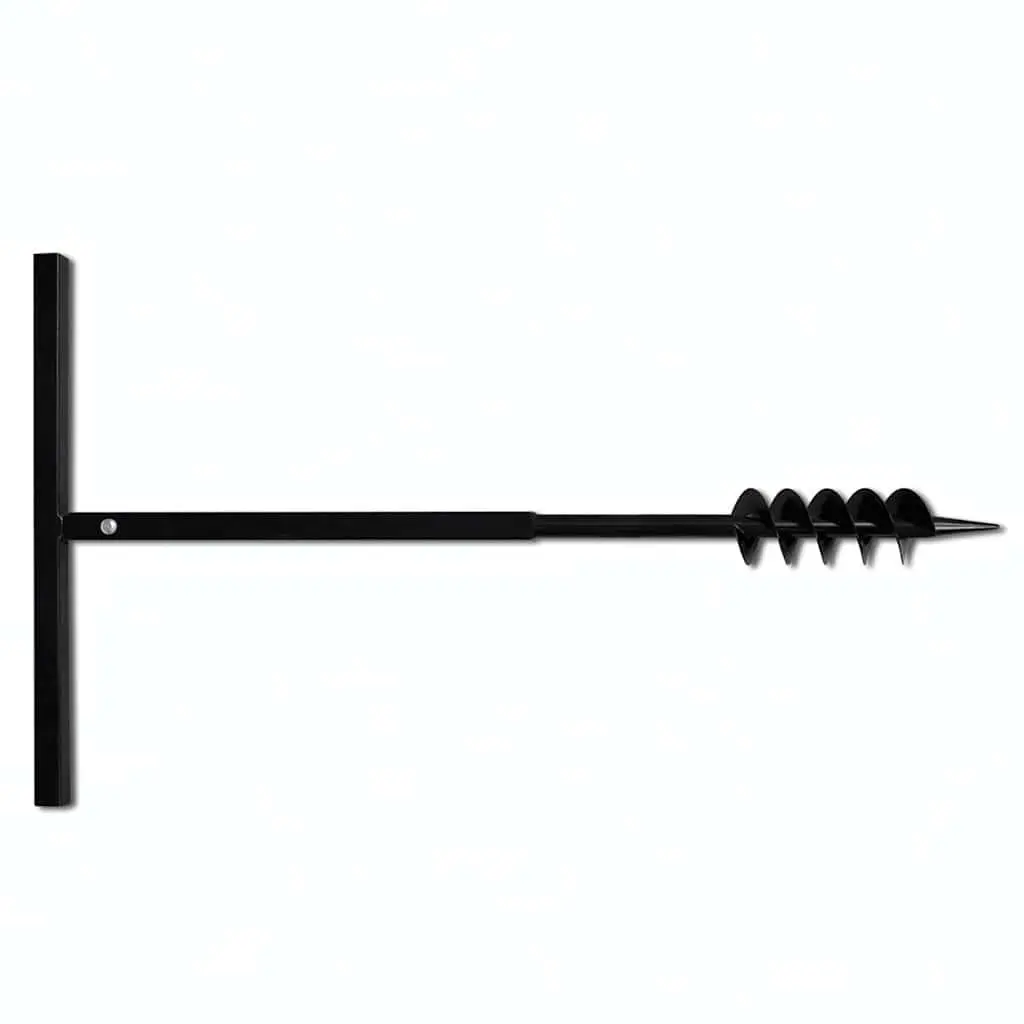 Ground Drill 80mm Soil Auger with Handle and 12 Extension Tubes for Gardening Digging