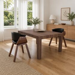 Practical Dining Chairs 2 pcs Bent Wood and Faux Leather