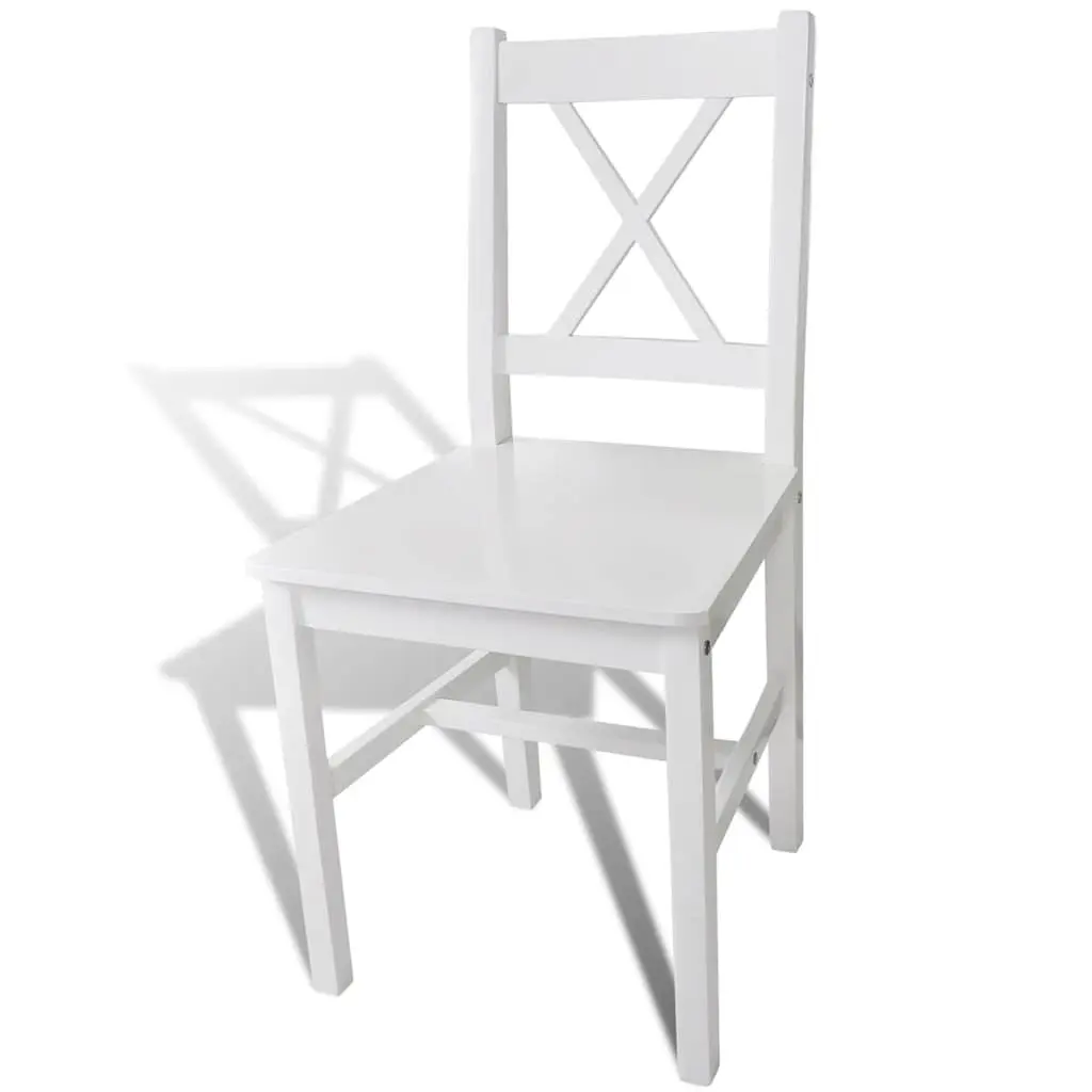 Dining Chairs White 6 Piece Kitchen Dining Room Furniture Set