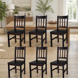 Practical 6-Piece Brown Dining Chairs Set for Every Home