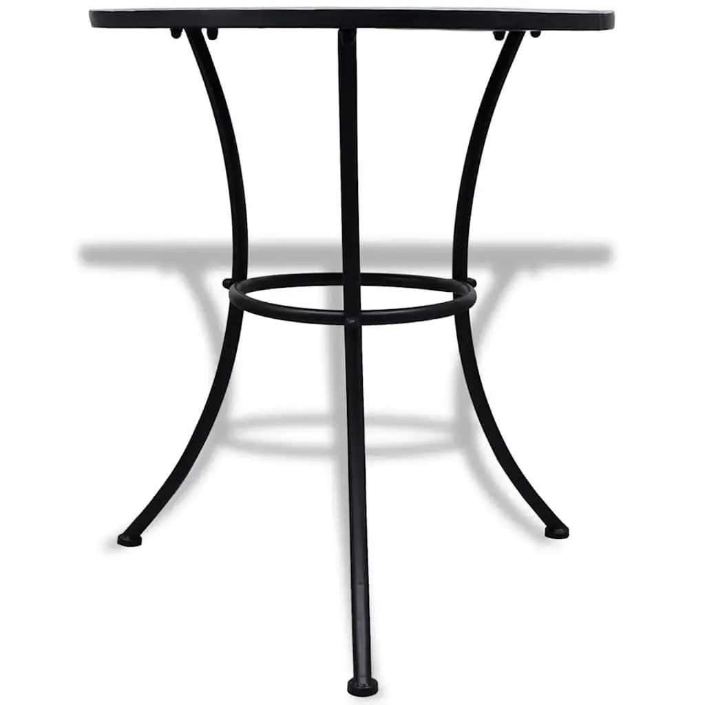 3 Piece Bistro Set Blue White Ceramic Tile Outdoor Patio Garden Furniture Chairs