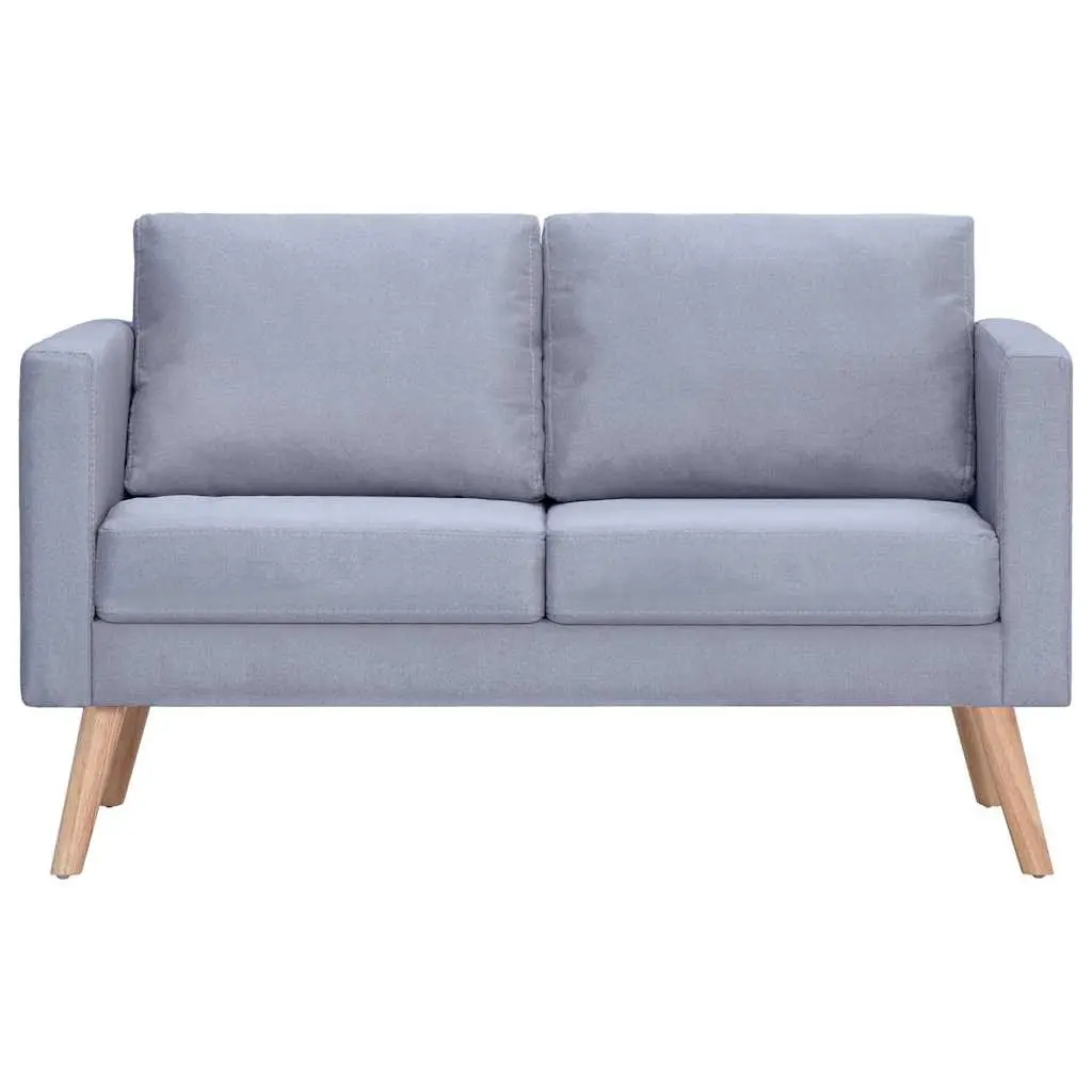 Sofa Set Living Room Couch 2-Seater 3-Seater Grey Fabric Padded Cushions