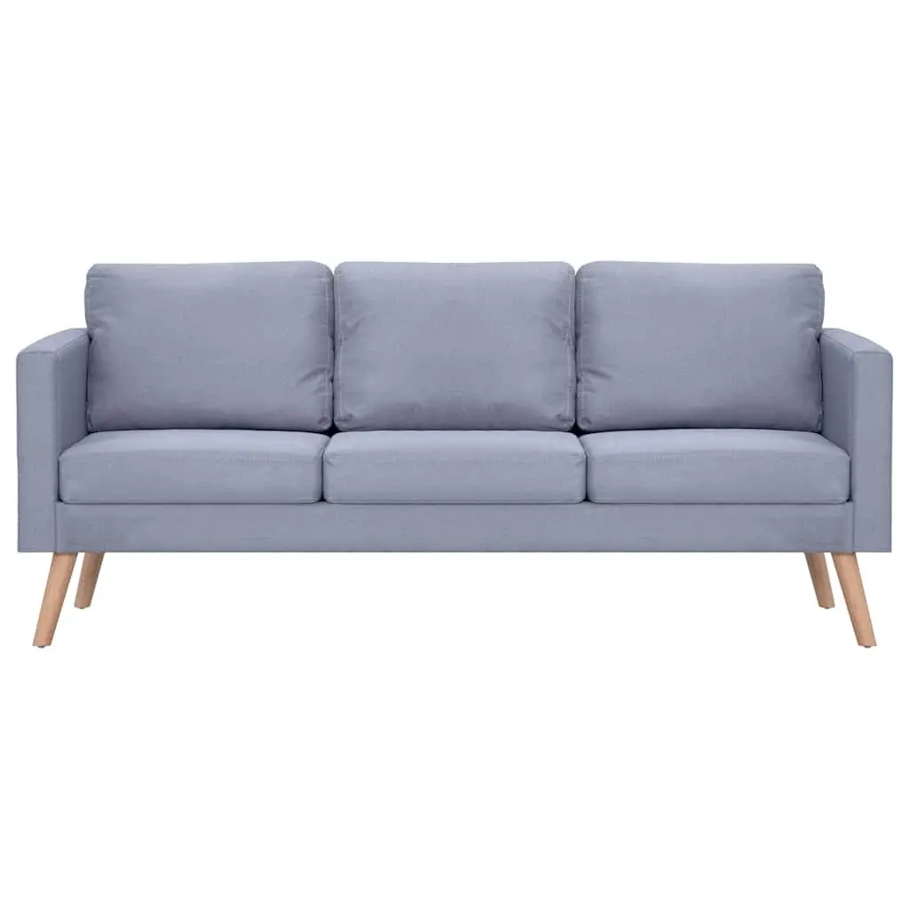 Sofa Set Living Room Couch 2-Seater 3-Seater Grey Fabric Padded Cushions