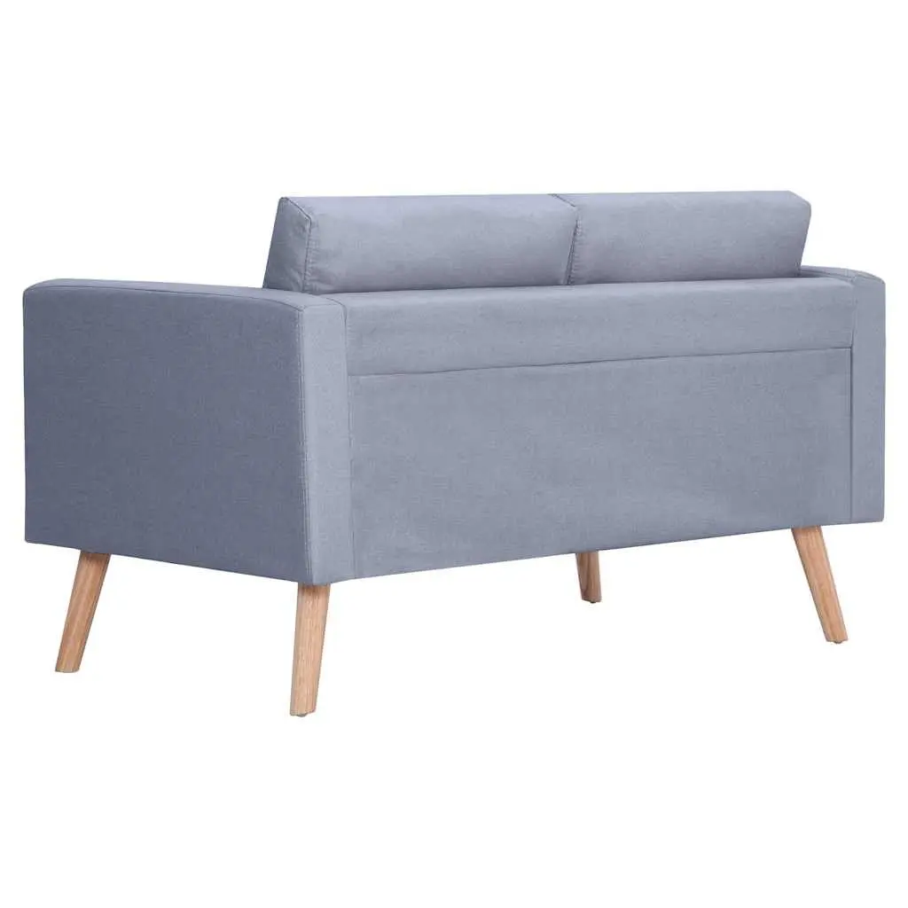 Sofa Set Living Room Couch 2-Seater 3-Seater Grey Fabric Padded Cushions