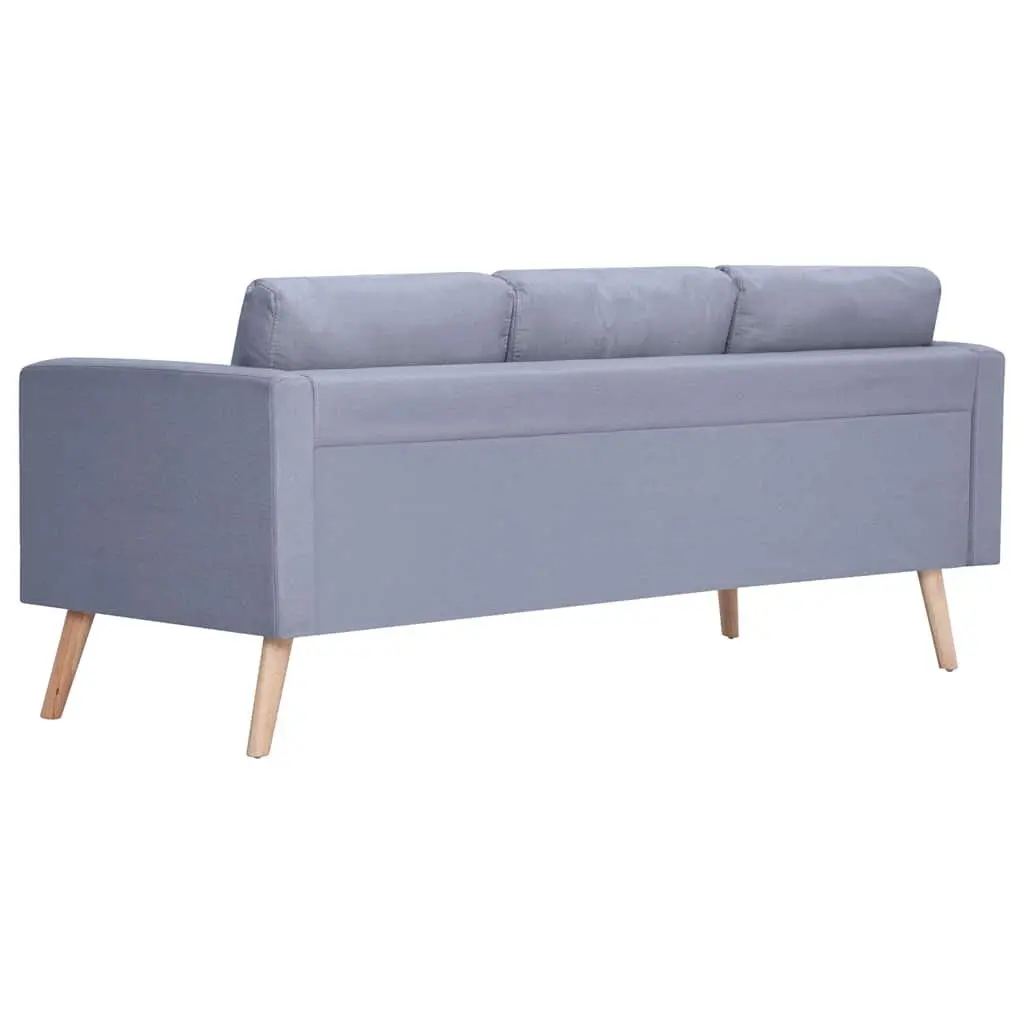Sofa Set Living Room Couch 2-Seater 3-Seater Grey Fabric Padded Cushions