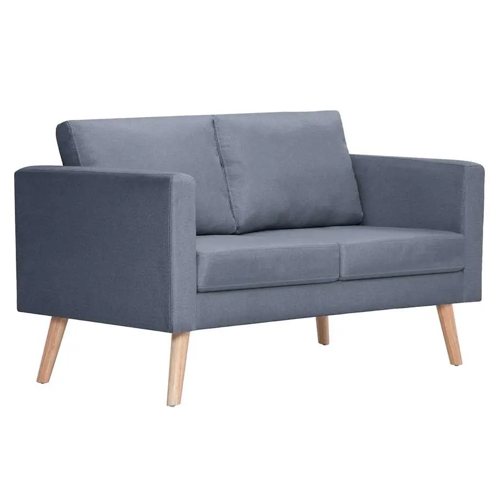 Sofa Set 2-Seater 3-Seater Grey Fabric Living Room Couch