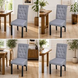 Affordable Light Grey Dining Chairs: Set of 4 for Your Kitchen
