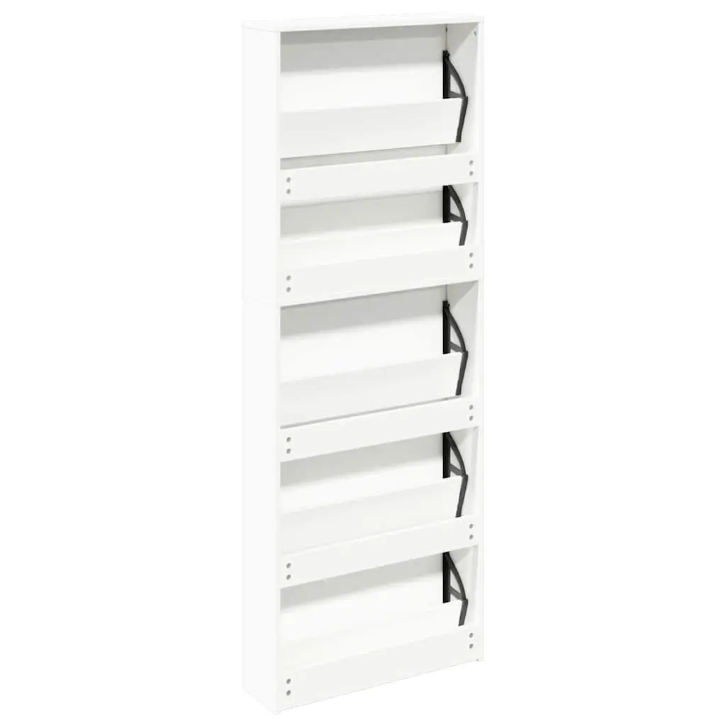 Shoe Cabinet Wall-Mounted Storage Organiser 5 Layer White