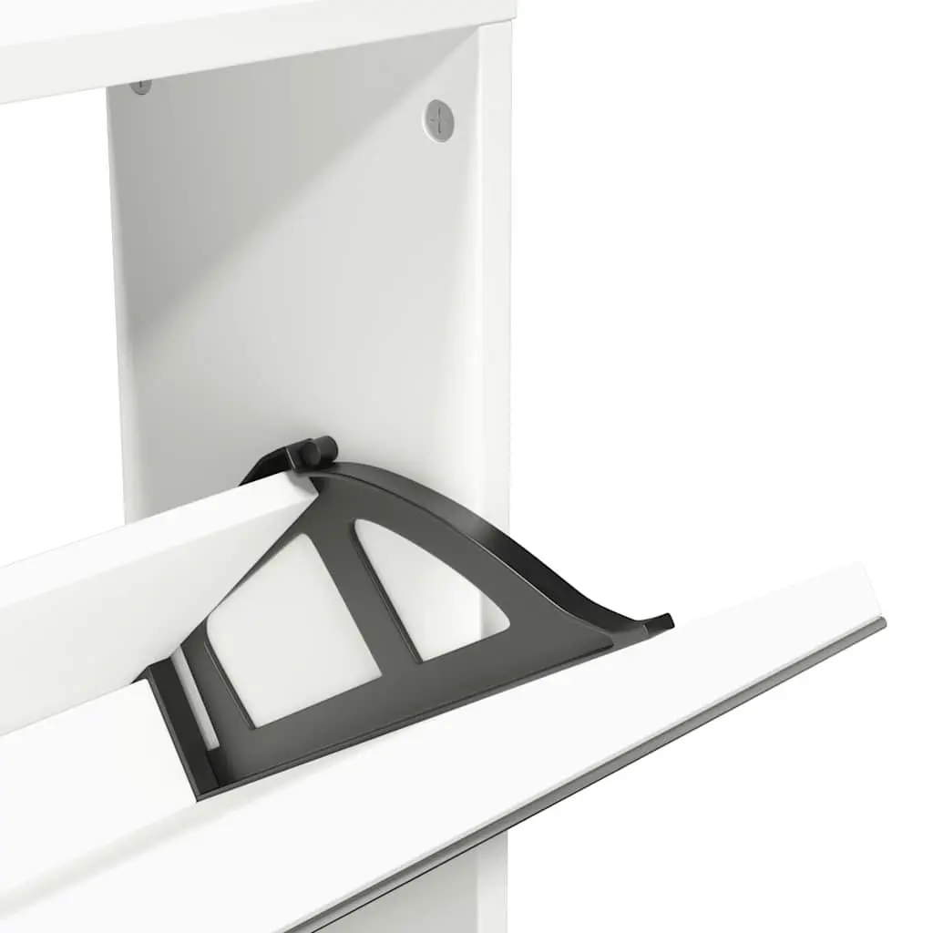 Shoe Cabinet Wall-Mounted Storage Organiser 5 Layer White
