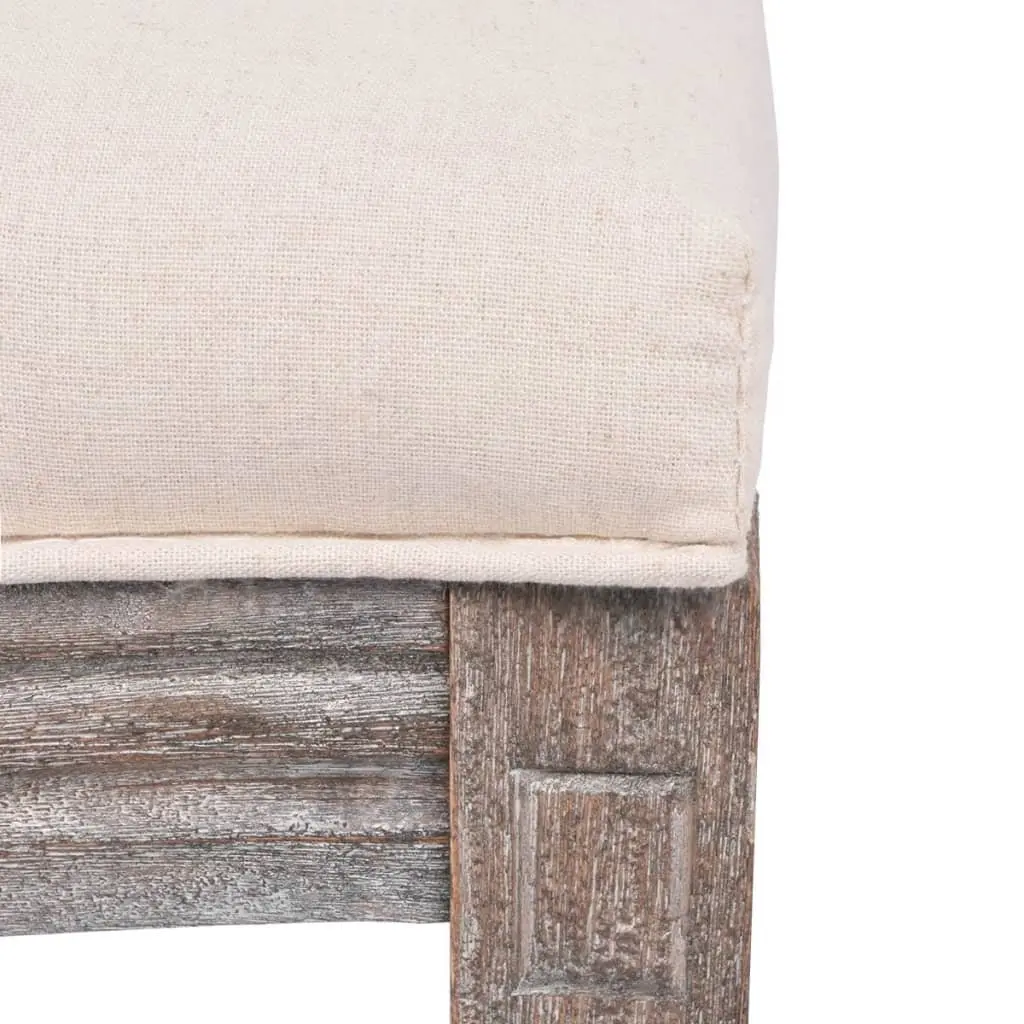 6 Cream Linen Dining Chairs