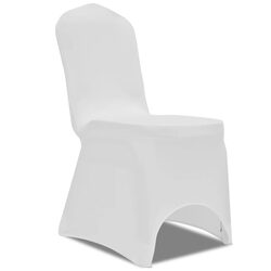 Value-Packed Set of White Stretch Chair Covers - 100 pcs