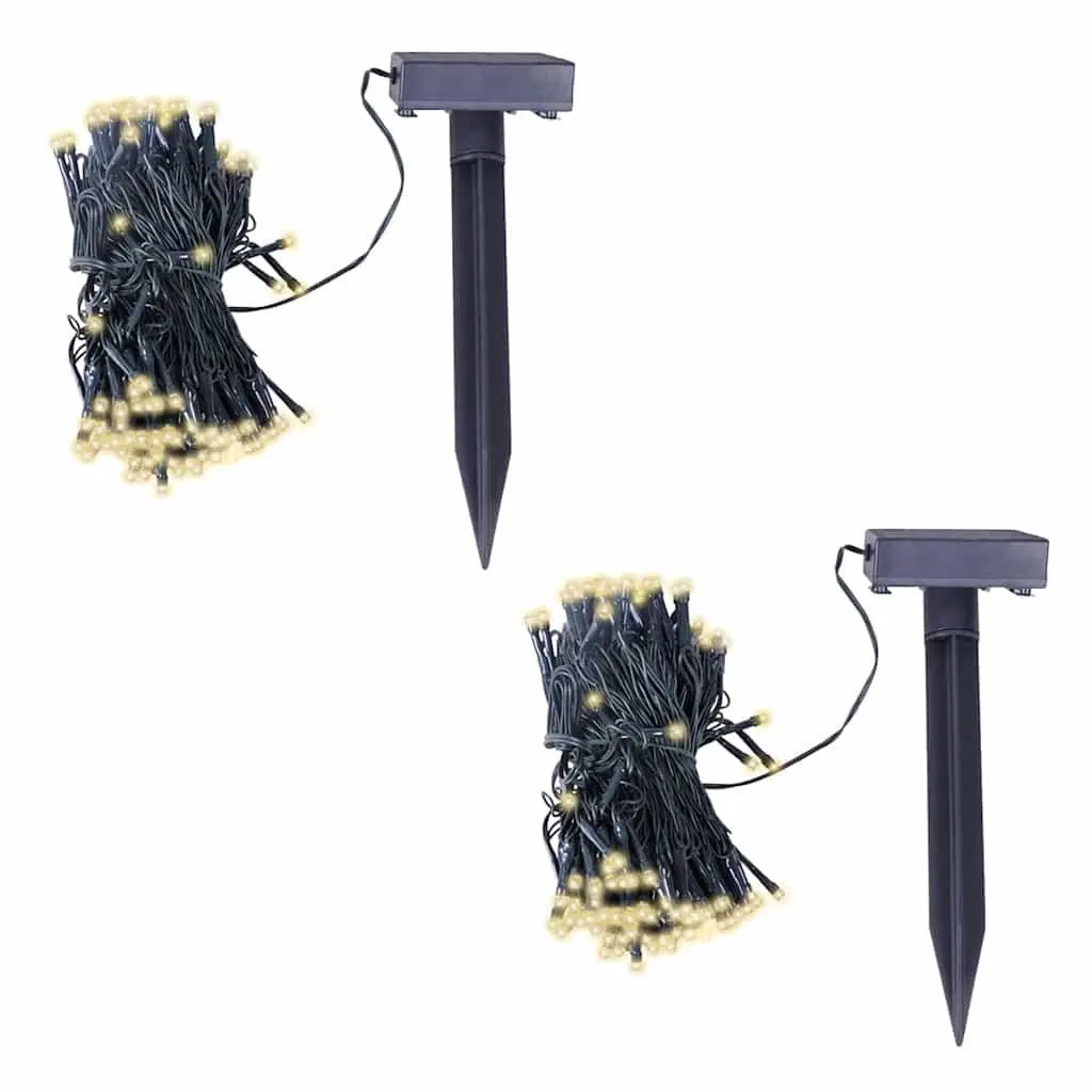 Solar String Lights Outdoor Garden 24 Metre Warm White 200 Bulbs