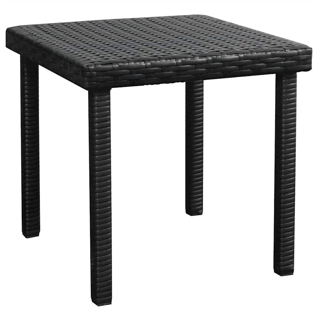 Sun Loungers Set 2pcs Outdoor Garden Beach Poly Rattan Black