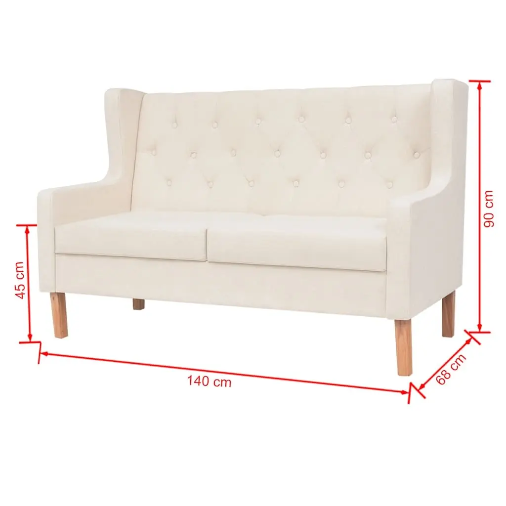 2-Piece White Sofa Set for Comfort