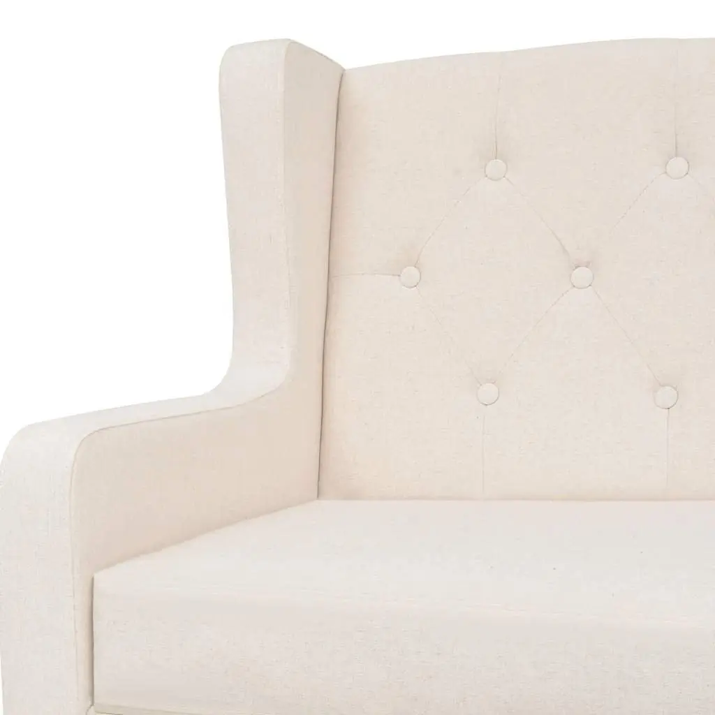 2 Piece Sofa Set Armchair 3 Seater Lounge Cream White