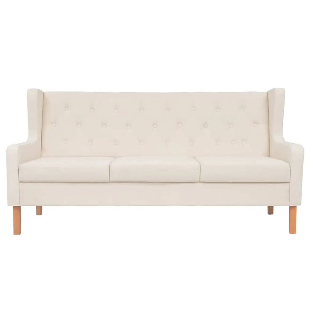 3-Piece Sofa Set Living Room Armchair 2-Seater 3-Seater White