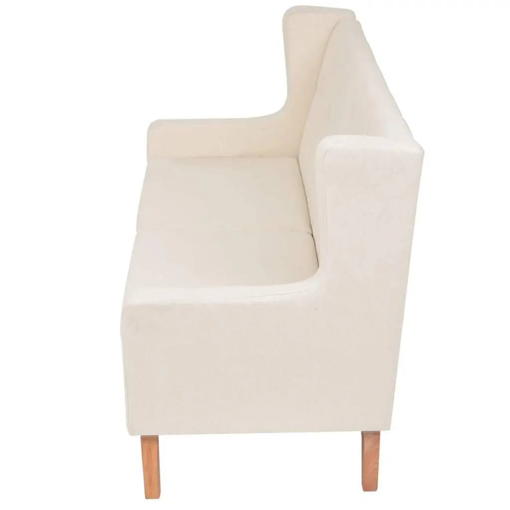 3-Piece Sofa Set Living Room Armchair 2-Seater 3-Seater White