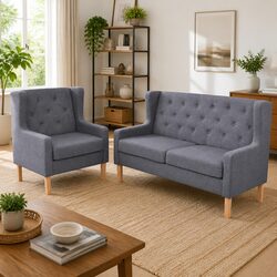 Comfortable and Affordable Grey Sofa Set