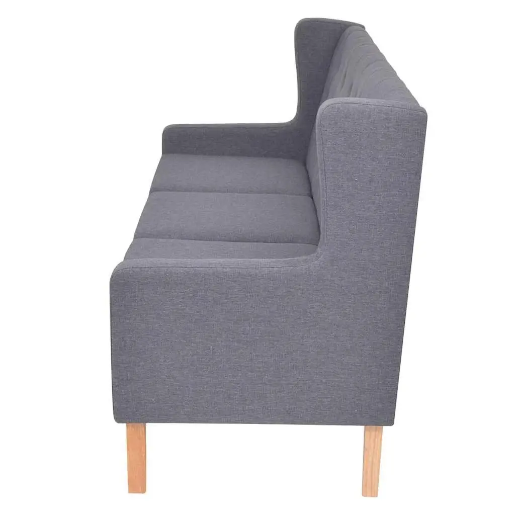 Grey Fabric Sofa Set 2 Pieces Armchair 3-Seater Living Room Lounge Suite