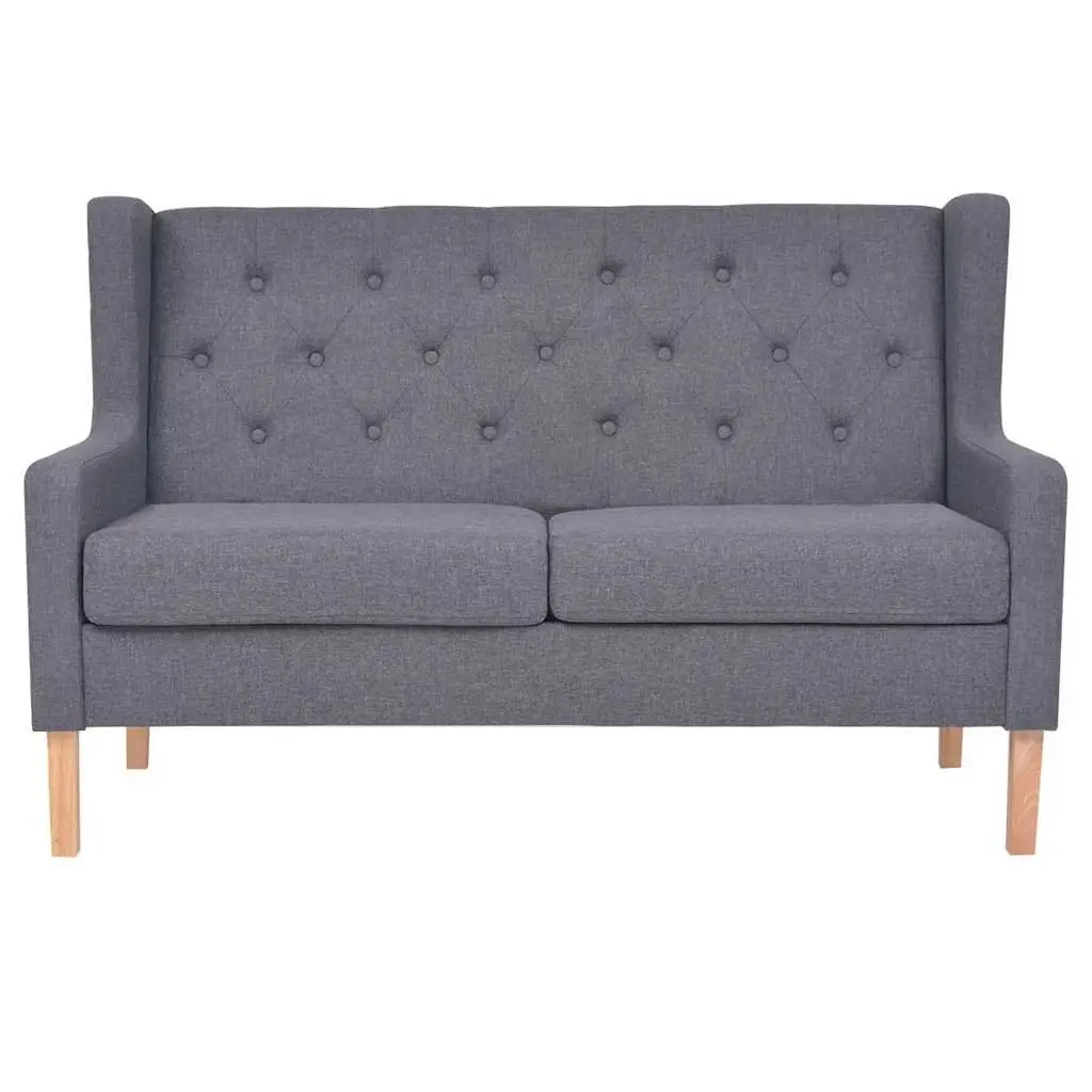 2 Piece Fabric Sofa Set Grey Comfortable Lounge Seating 2-Seater 3-Seater Suite