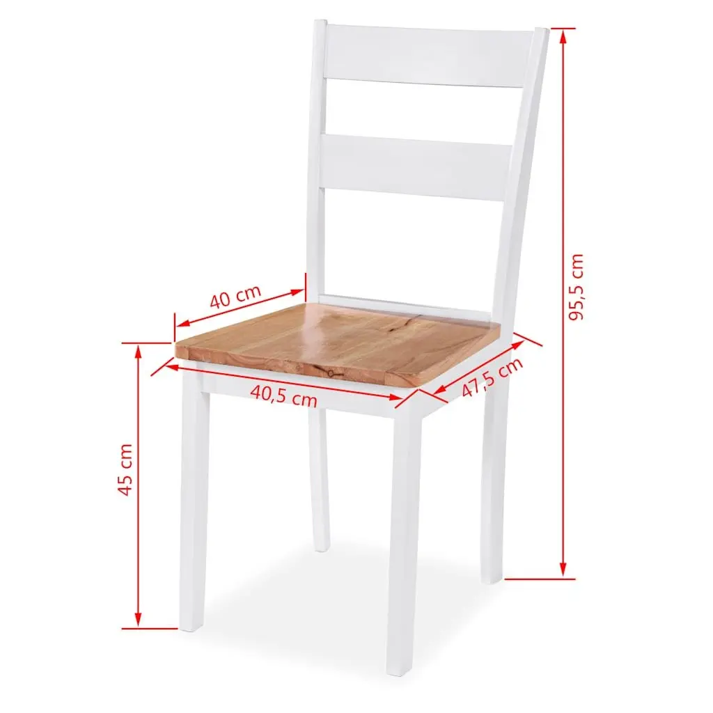 Dining Set 3 Pieces Drop-Leaf Table Chairs White Kitchen Furniture