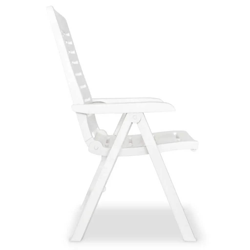 White Outdoor Reclining Chairs Set of 4