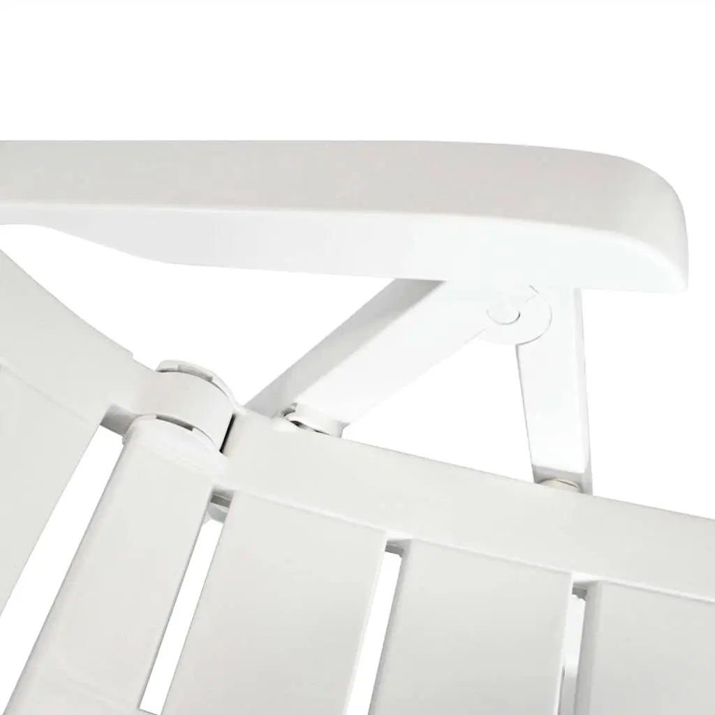 White Outdoor Reclining Chairs Set of 4