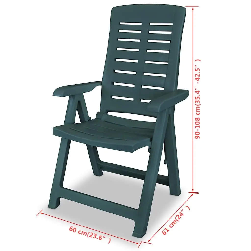 Outdoor Bistro Set Garden Dining Table 2 Folding Chairs Green