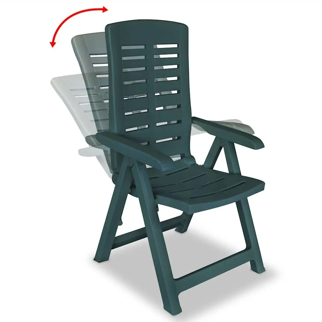 Outdoor Bistro Set Garden Dining Table 2 Folding Chairs Green
