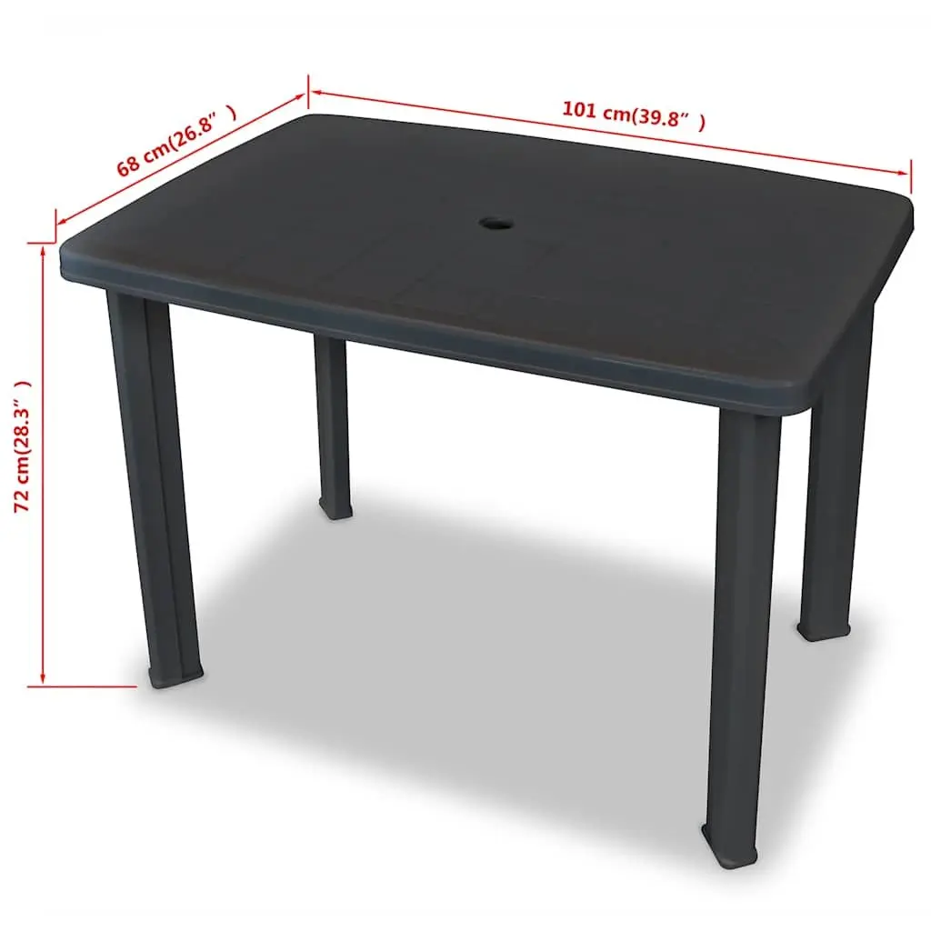 Bistro Set Outdoor Dining Table and Chairs 3 Piece Folding Anthracite