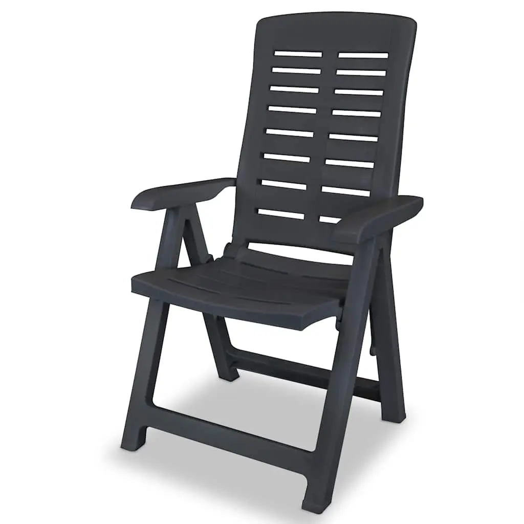 Bistro Set Outdoor Dining Table and Chairs 3 Piece Folding Anthracite