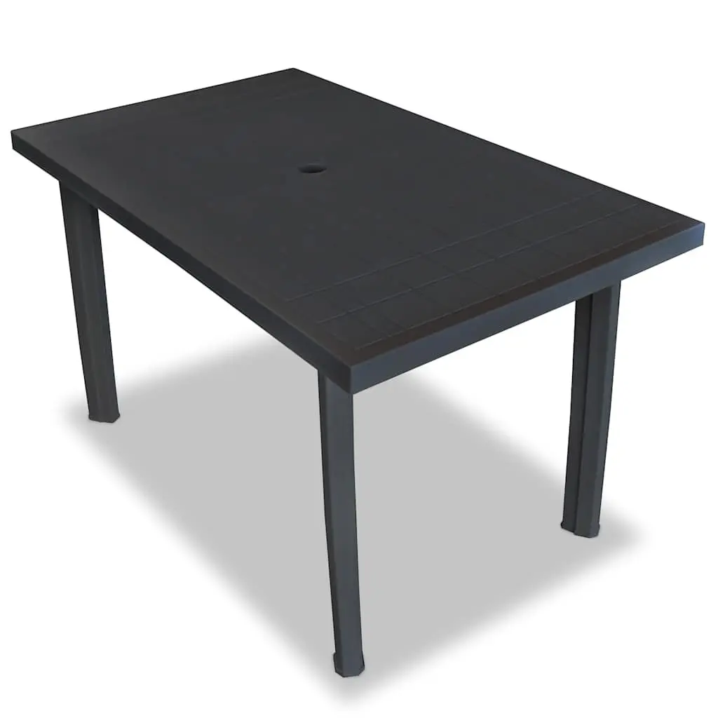 Outdoor Dining Set 5 Piece Folding Plastic Table and Chairs Garden Patio Furniture Anthracite