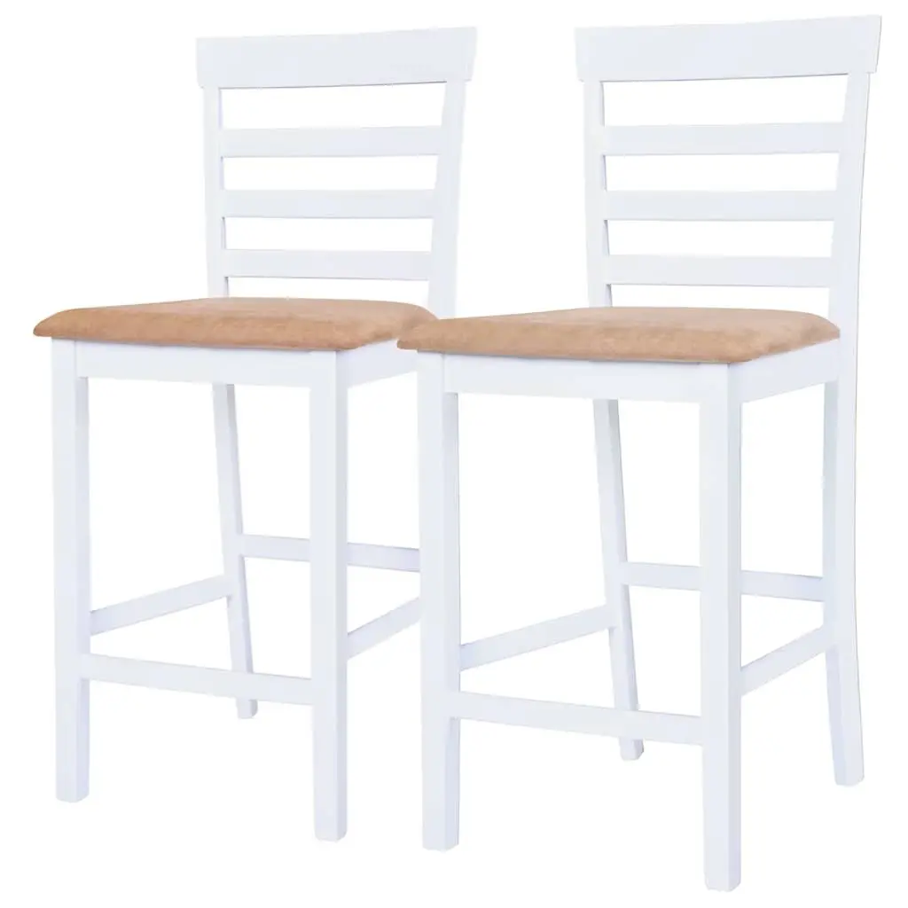 Bar Table and Stool Set Kitchen Dining 3 Pieces MDF Wood Dark Brown
