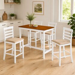 Practical Bar Table and Stool Set with Comfort in Mind