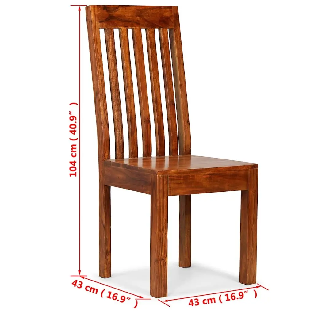 Dining Chairs Modern Kitchen Furniture 6 Piece Solid Wood Brown