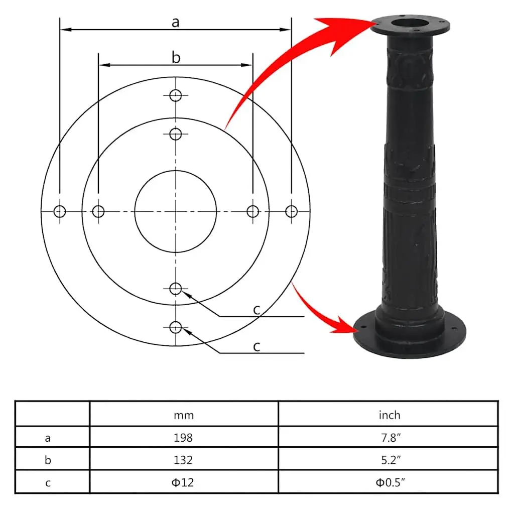 Hand Operated Garden Water Pump Cast Iron Stand 38mm Black