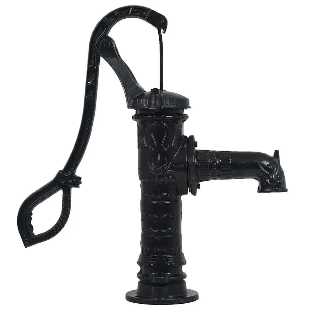 Hand Operated Garden Water Pump Cast Iron Stand 38mm Black