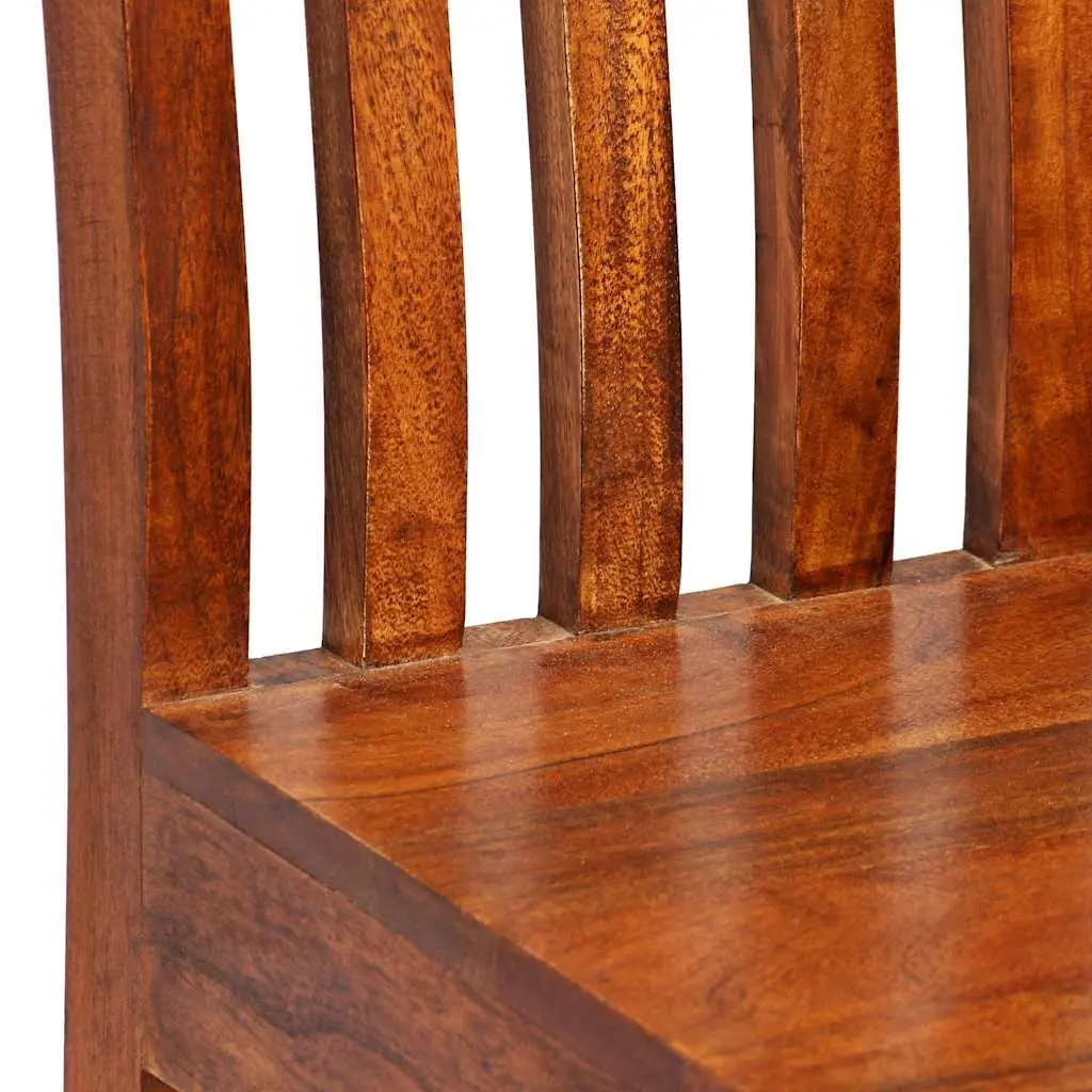 Dining Table Set 7 Pieces Solid Acacia Mango Wood Brown