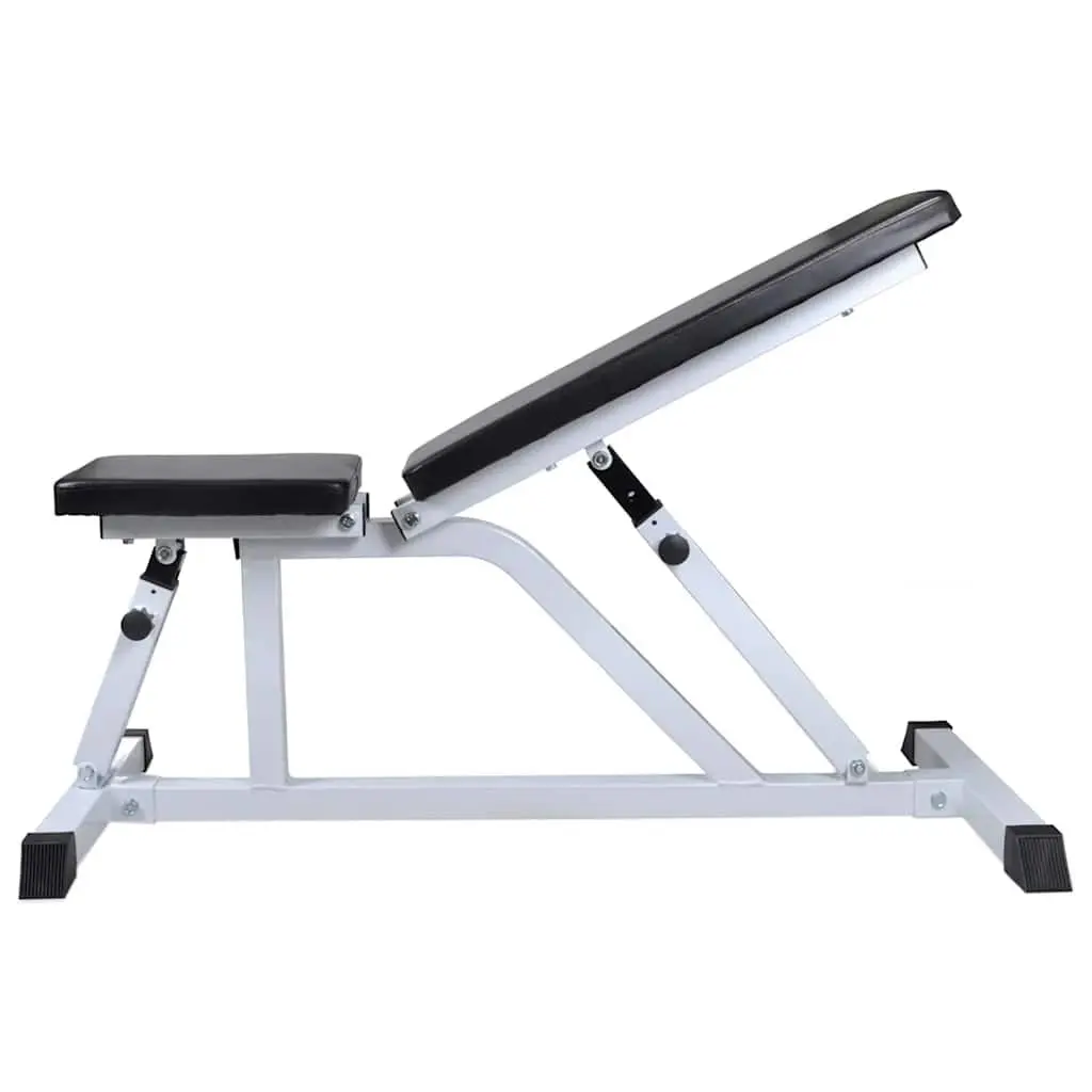 Adjustable Workout Bench Home Gym Strength Training Set 60.5kg Brown