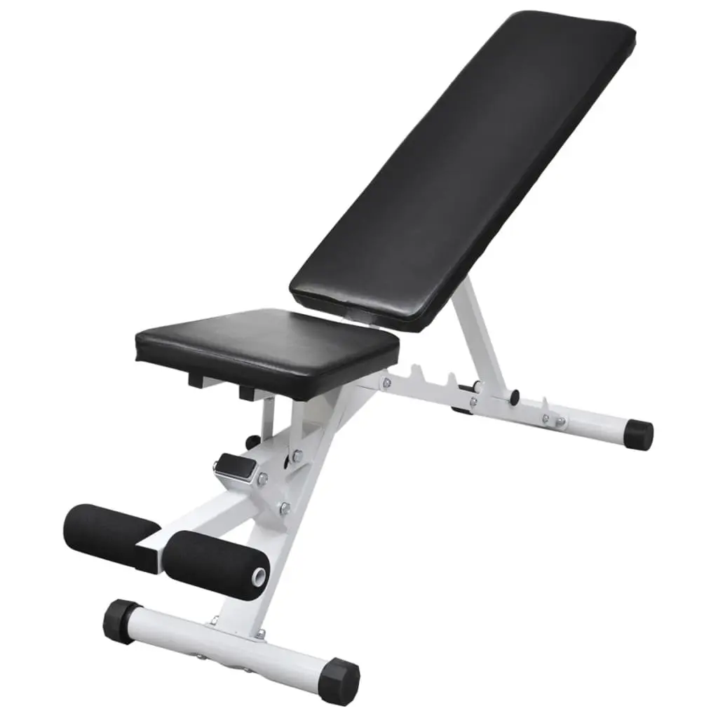 Workout Bench Adjustable Backrest Strength Training Set 60.5kg Black