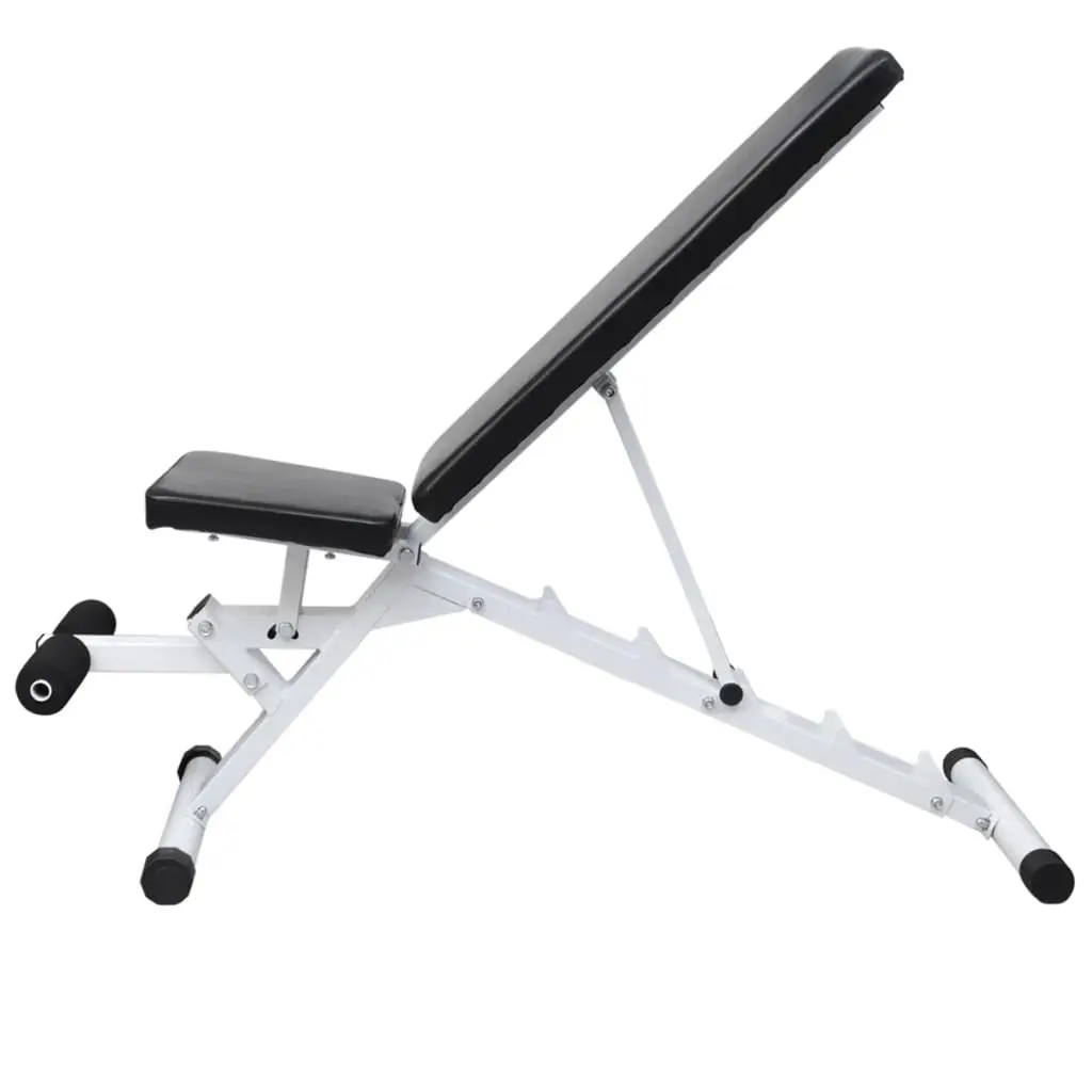 Workout Bench Adjustable Backrest Strength Training Set 60.5kg Black