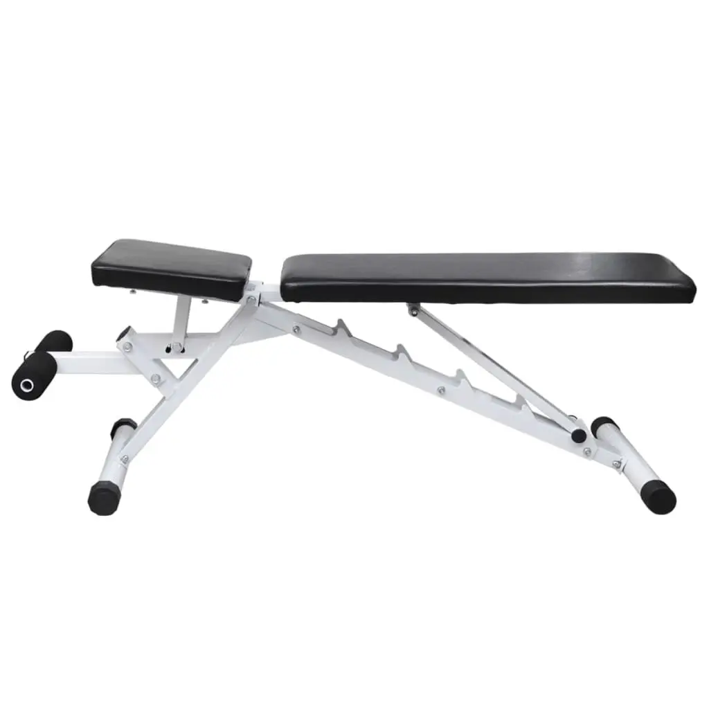 Workout Bench Adjustable Backrest Strength Training Set 60.5kg Black