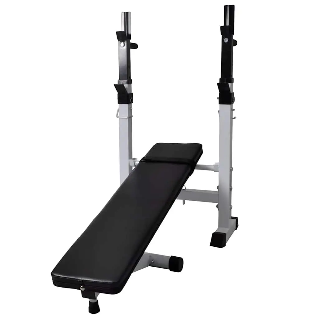Adjustable Workout Bench Weight Rack Barbell Dumbbell Set Home Gym Equipment Black